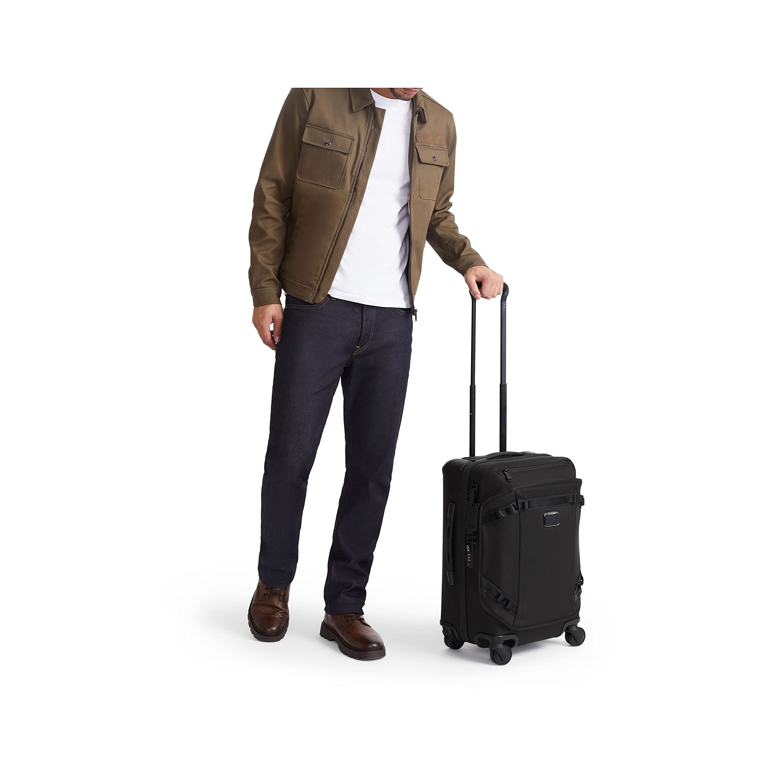 TUMI Alpha Bravo International Front Lid Expandable 4 Wheeled Carry-On - International Travel Luggage - 21.8