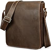 Men Leather Messenger Bag Vintage Working Shoulder Crossbody Bags Purse Daypack Handbags for Women Gift