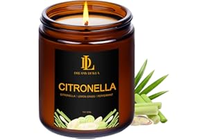 DL DREAMY DEWLA Citronella Candles Outdoor, Citronella Scented Candle, Natural Soy Wax Candle for Summer Outside Garden Camping Patio Picnic, 7oz
