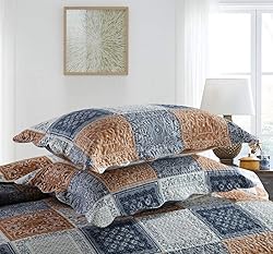 Travan Block King Quilt Sets Patchwork Bedspreads
