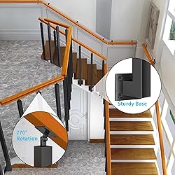 SDFVSDF 8-pcs Side Mount Stairs Railing