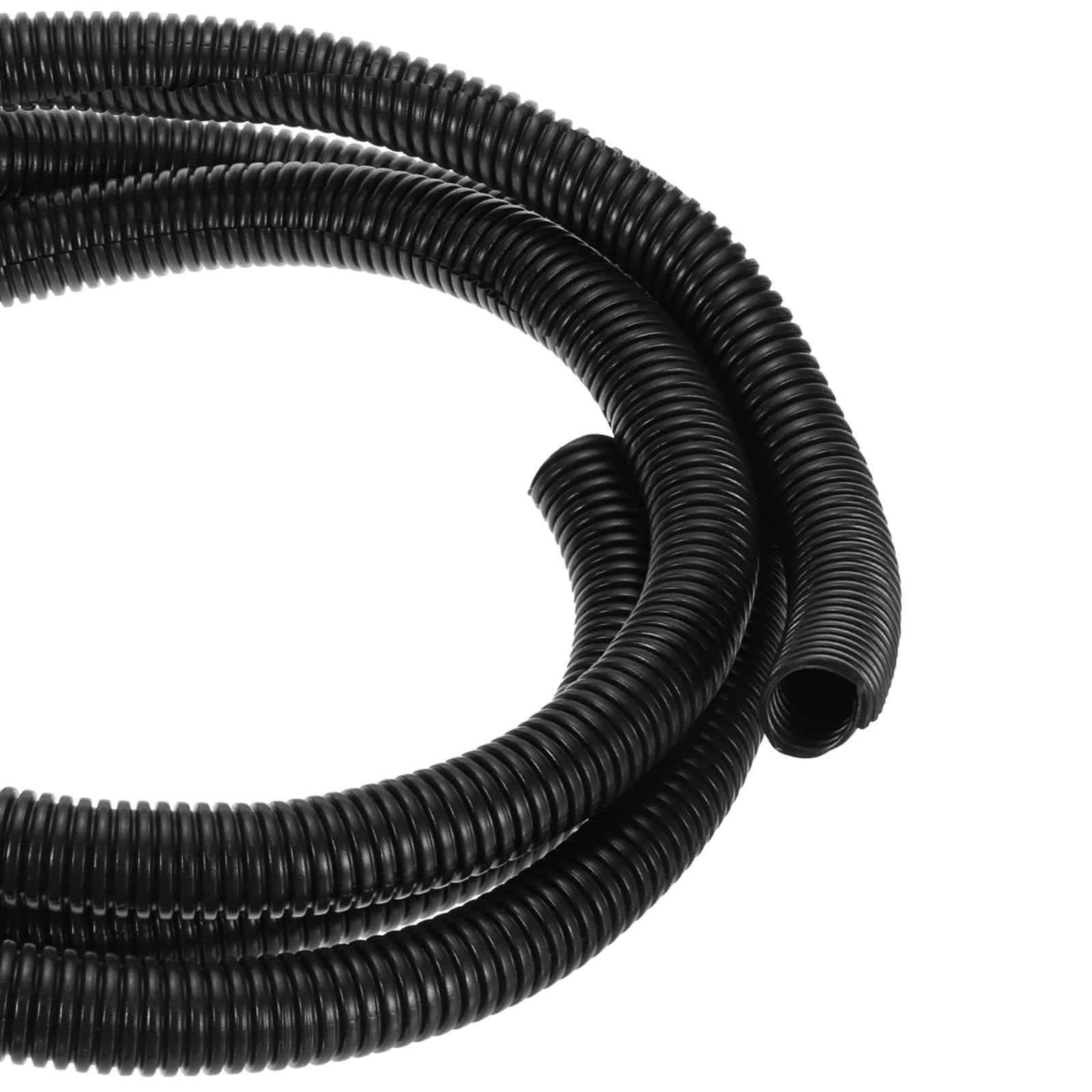 DMiotech 3meter Wire Loom Split Tubing 25.5mm, Cord Protectors from Pet Flexible Conduit Cable Management for Office, Home, Garden, Black