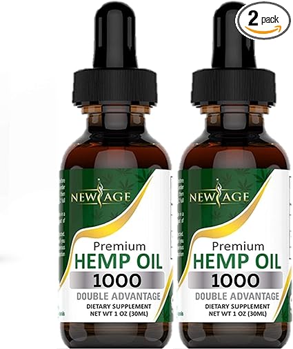 Amazon Com Hemp Oil Extract 2 Pack New Age 1000 Grown Made In Usa Natural Hemp Drops Helps With Sleep Skin Hair Health Personal Care