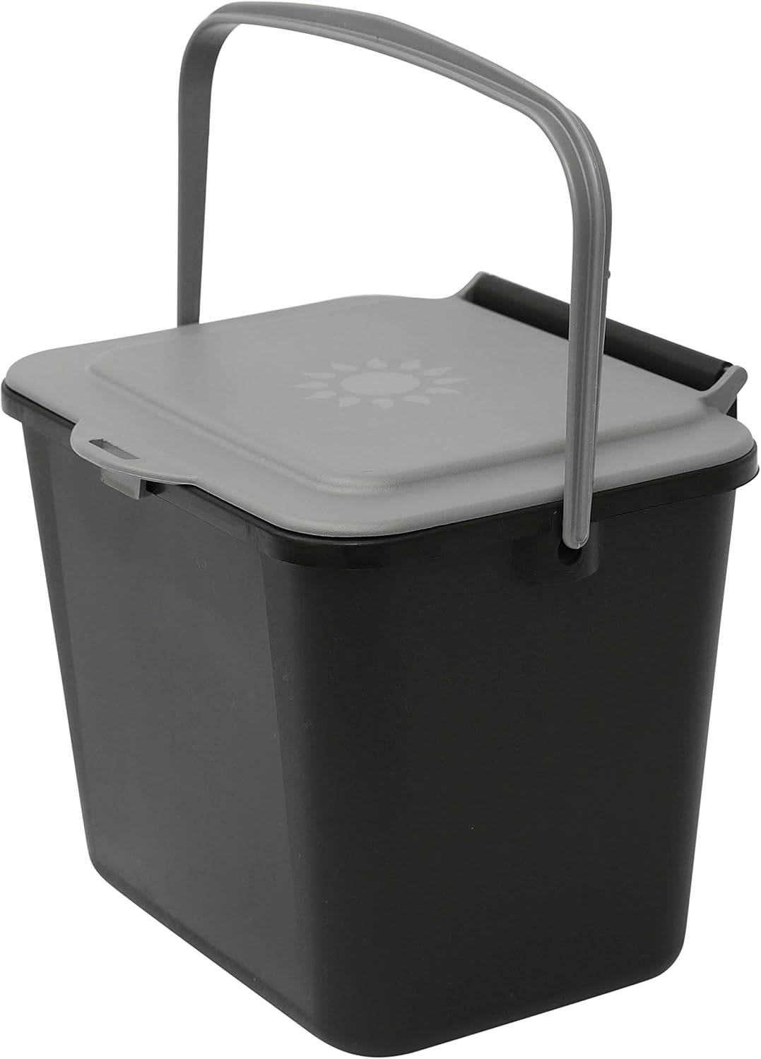 Easy Eco Black & Silver Grey Kitchen Compost Caddy/Food Recycling Waste Bin - 5 Litre (5L) - Image 5