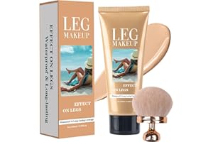 Leg Makeup Waterproof No Transfer, 100ml Leg Makeup Cream with Brush, Full Coverage Body Makeup Waterproof Foundation, Leg an