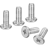 uxcell M3x8mm Flat Round Head Phillips Head Screws, 200Pcs 304 SS | Phillips Drive Machine Screw, Full Thread, Bright Finish, Furniture Screw Connection Bolt Screw