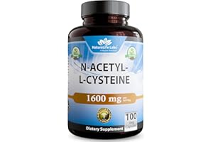 NaturaLife Labs N-Acetyl-L-Cysteine (NAC) 1600 mg – 100 Capsules, Non-GMO & Gluten-Free
