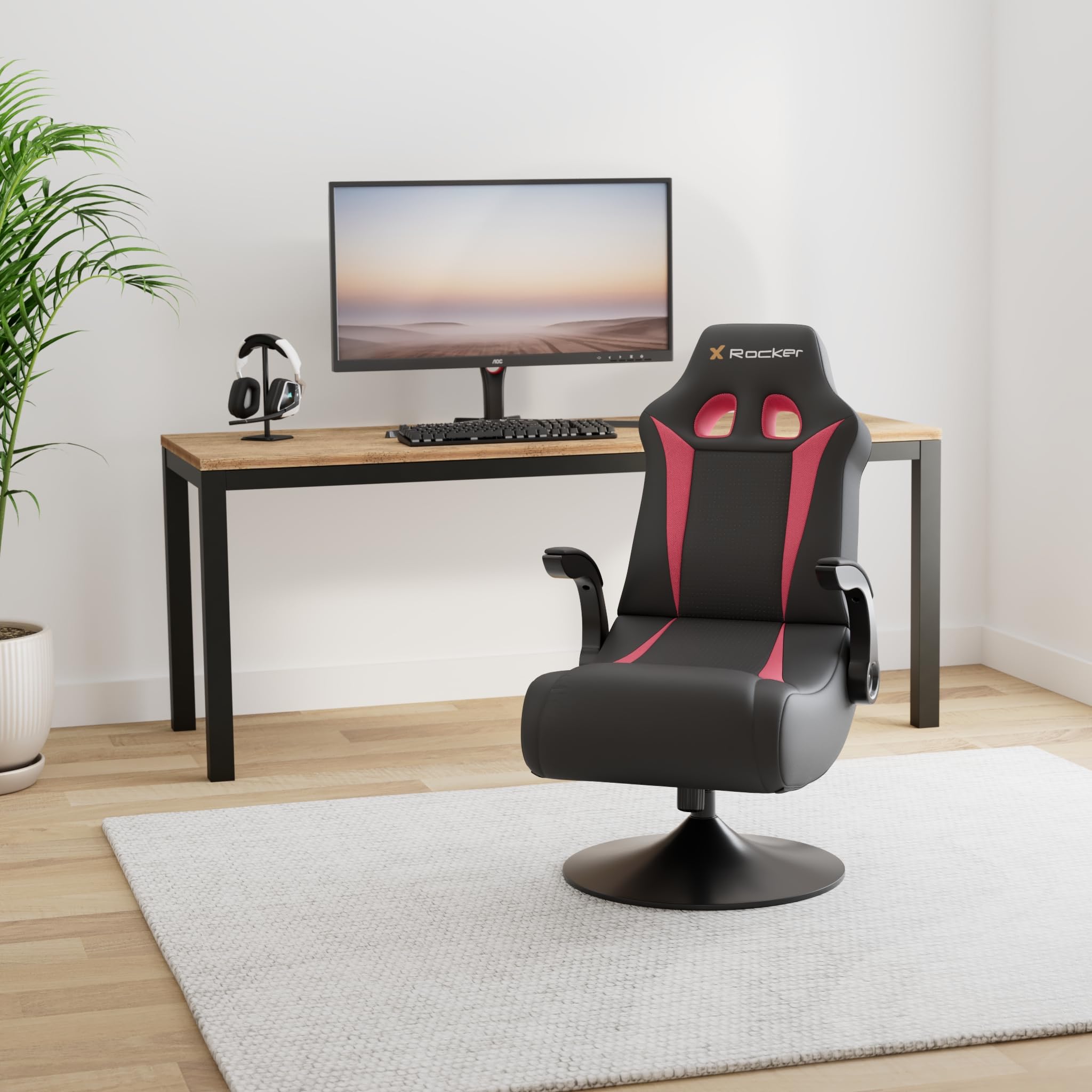X Rocker Vibe 2.1 Bluetooth Pedestal Gaming Chair, With Wireless Audio