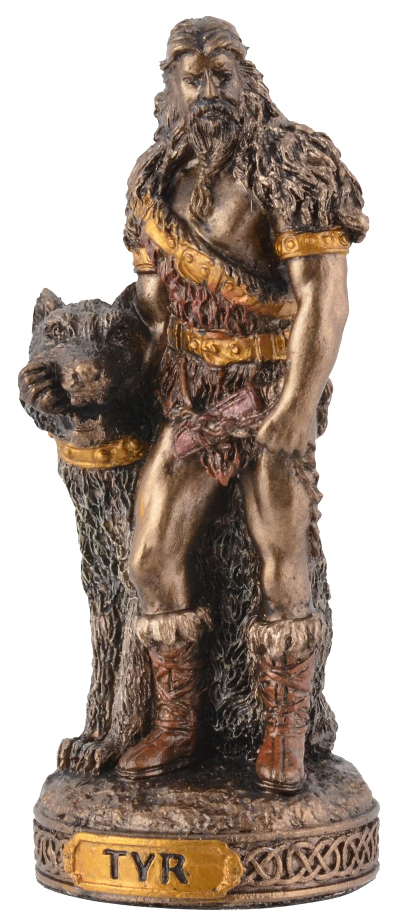 Miniature Figurine German God Tyre Bronze Painted Hand-Painted by Veronese