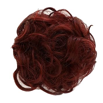 99j Black Burgundy Prettywit Hair Extensions Wavy Messy Bun