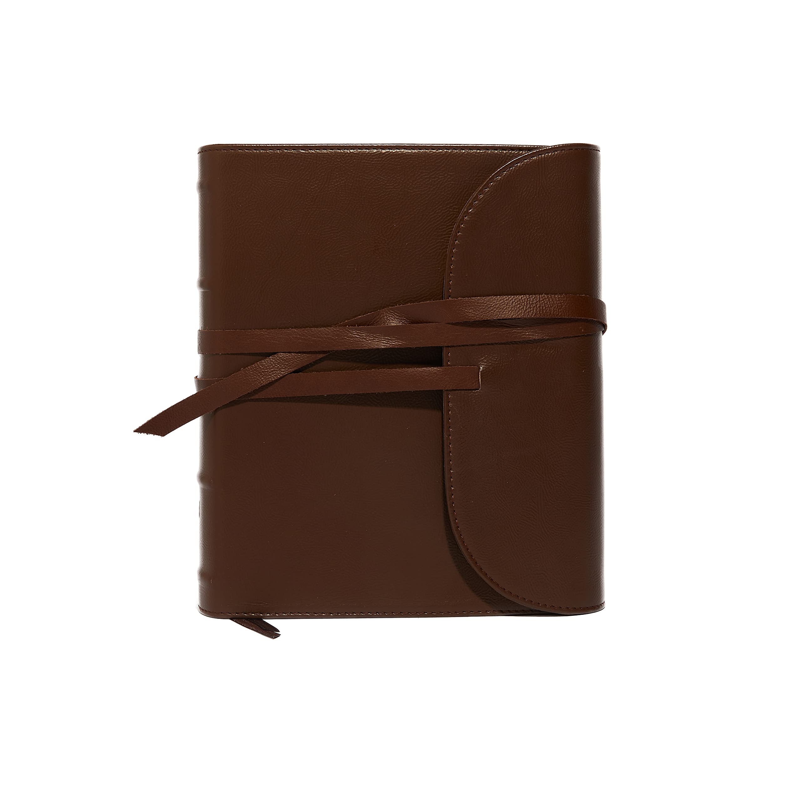 NKJV, Journal the Word Bible, Large Print, Premium Leather, Brown, Red Letter: Reflect on Your Favorite Verses