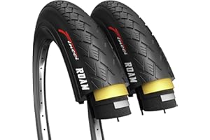 Fincci Pair 700x35c Tire Foldable 37-622 with 1mm Antipuncture Protection for Cycle Road Mountain MTB Hybrid Touring Electric Bike Bicycle with 700 x 35c Tires - Pack of 2