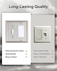 TREEWELL 2-Pack Combo Toggle/Decorator Light Switch