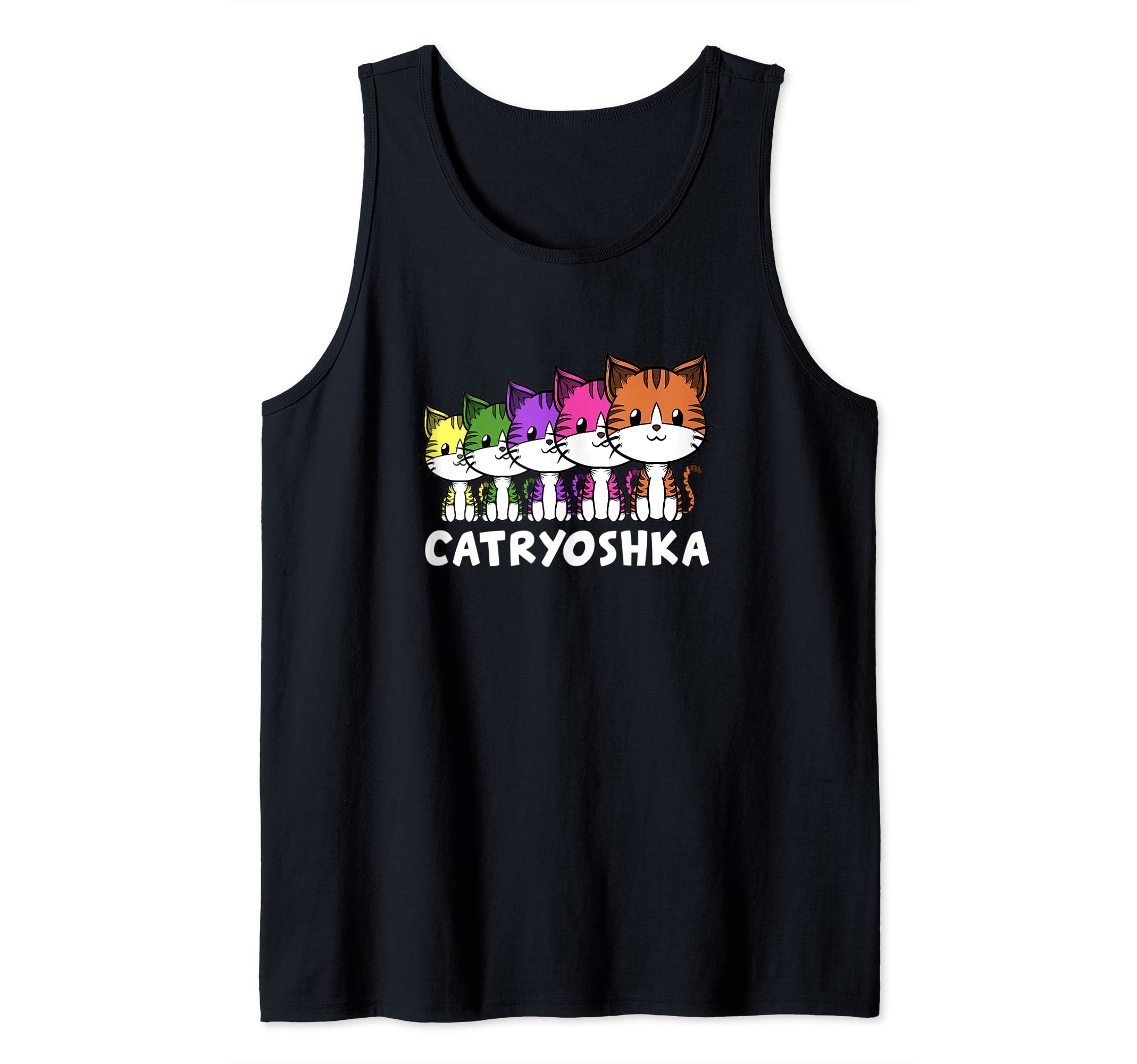 Catryoshka Cute Cats Kitties Matryoshka Russian Doll Russia Tank Top