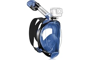X99 Full Face Snorkel Mask for Adults, Snorkeling Gear with Latest Dry Top Breathing System Anti-Fog & Anti-Leak, 180°Panoram