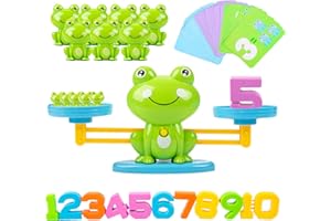 Frog Balance Counting Toys, Cool Math Games, for Boys Girls Educational Number Toy Preschoolers Frog Balance Counting Toys, F