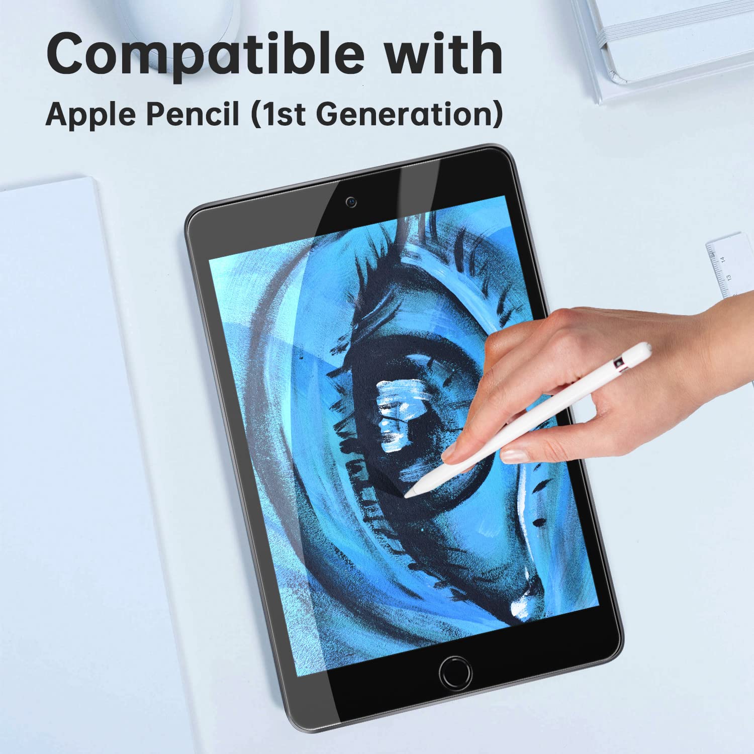 avakot 2 Pack Screen Protector for iPad Mini 5 | Ultra Clear Transparency Tempered Glass Film for iPad Mini 4 2015 | Anti-Scratch Sensitive Hardness Screen Protector for iPad Mini 7.9 Inch 2019