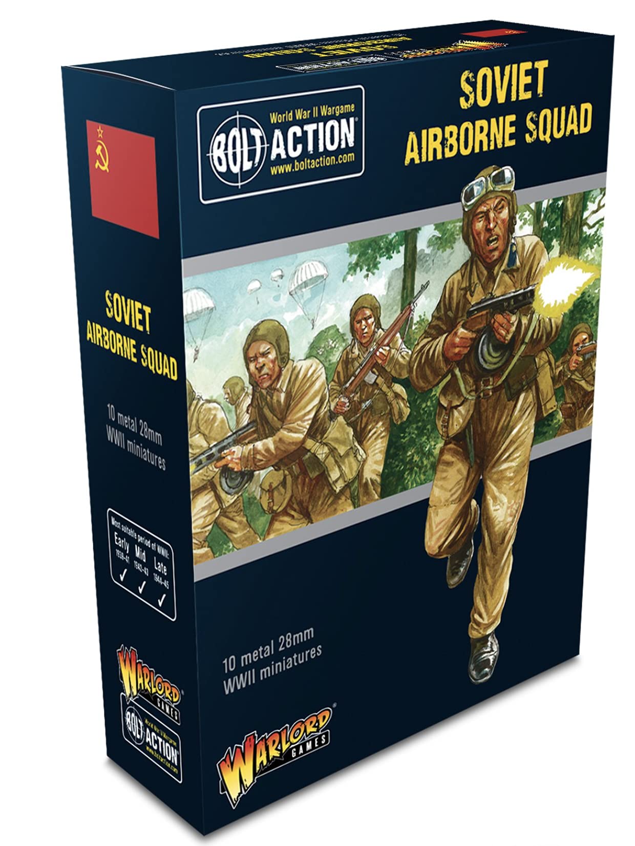 Warlord Games Soviet Airborne Squad - 28mm Scale Metal Miniatures for Bolt Action Highly Detailed World War 2 Miniatures for Table-top Wargaming