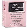 Karma Organic Natural Nail Polish Remover Wipes with Soybean and Rose Oil, 100% Soy Based, Non-Toxic, Vegan, Cruelty-Free – Pack of 10