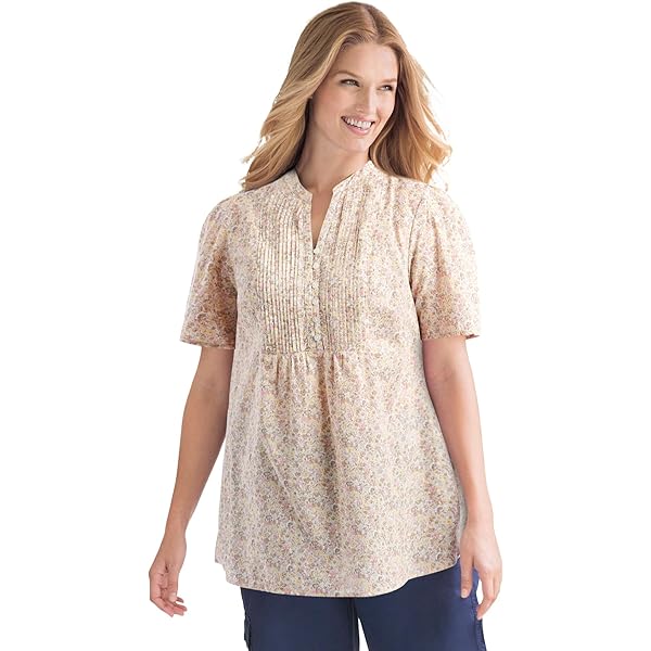 チュニック uhr Dot Volume Tunic Woman Within Plus Size Rayon Pintucked Effortless Tunic Blouse - S