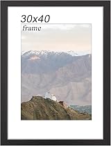 RUN HELIX 30x40cm Picture Frame with Mat and Plexiglass, Black