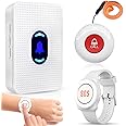 Daytech Caregiver Pager Wireless Senior Alarm Call Button Emergency Panic Button Call Bell Alert System for Elderly/Pregnant/