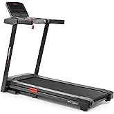 Sunny Health & Fitness Wi-Fi Smart Treadmill Walking Pad with Shock Absorption Cushioning, Home Fitness Cardio Equipment with