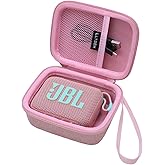 LTGEM Case Compatible with JBL Go 4 and JBL Go 3 and JBL Go 3 Eco Ultra-Portable Waterproof Speaker, Pink