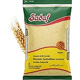 Sadaf Durum Semolina Fine - Enriched Durum Semolina for Cooking & Baking - Semolina Flour - Middle Eastern Cuisine - Kosher -