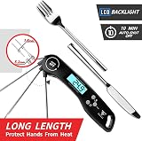 DOQAUS Meat Thermometer 3s Instant Read Backlit LCD Foldable Probe view 2
