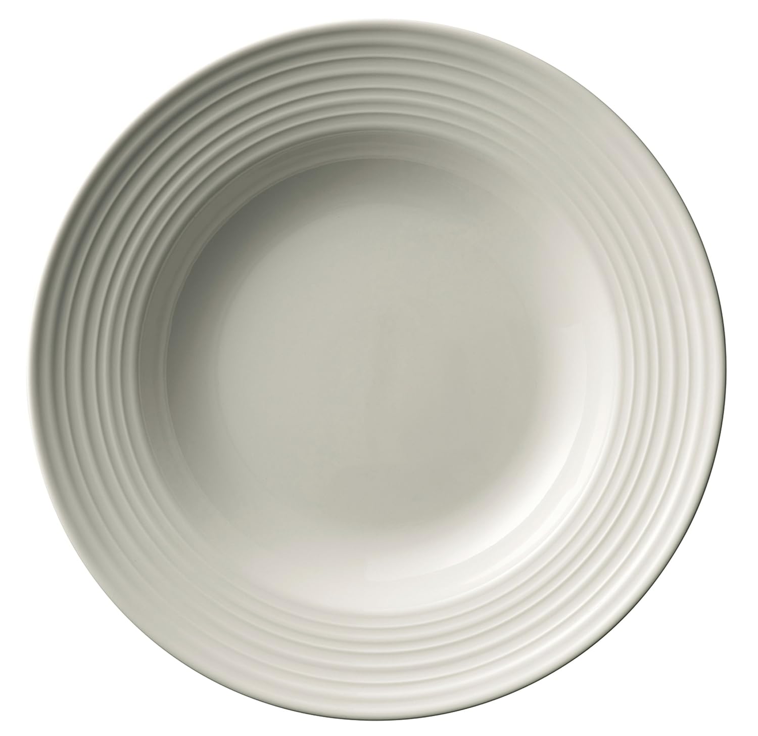 Belleek Pottery Ripple Pasta Bowls (Set of 4), Ceramic, White, 25.4 x