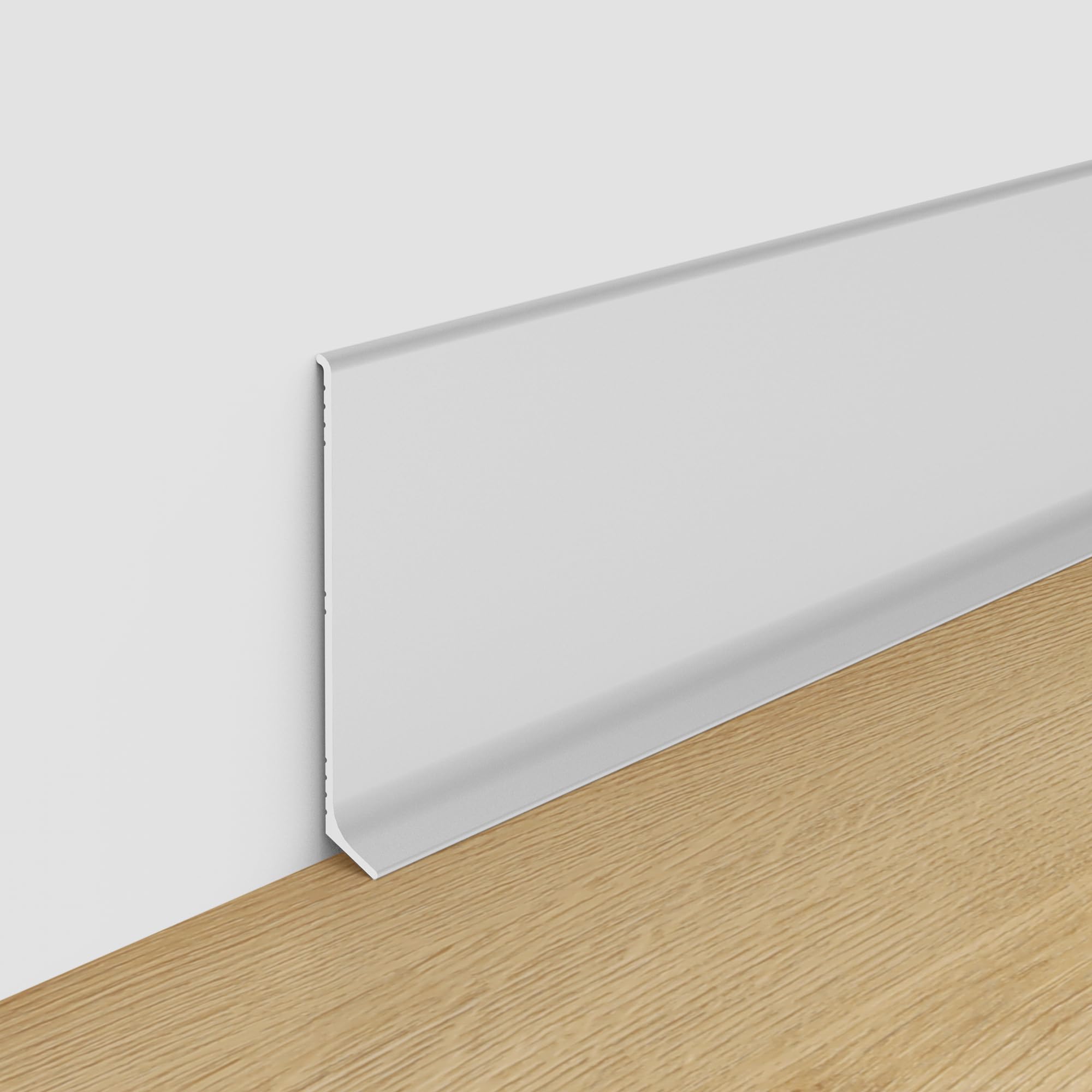 Photo 1 of SUNWINGS 4-Pack Matte Silver Aluminum Baseboard Molding Trim, 7 Ft x 3.15 Inch Metal Skirting Board Wall Base Cove Base, Waterproof Skirting Trim for Wall & Floor Protection Home Decor, 28 Ft Total