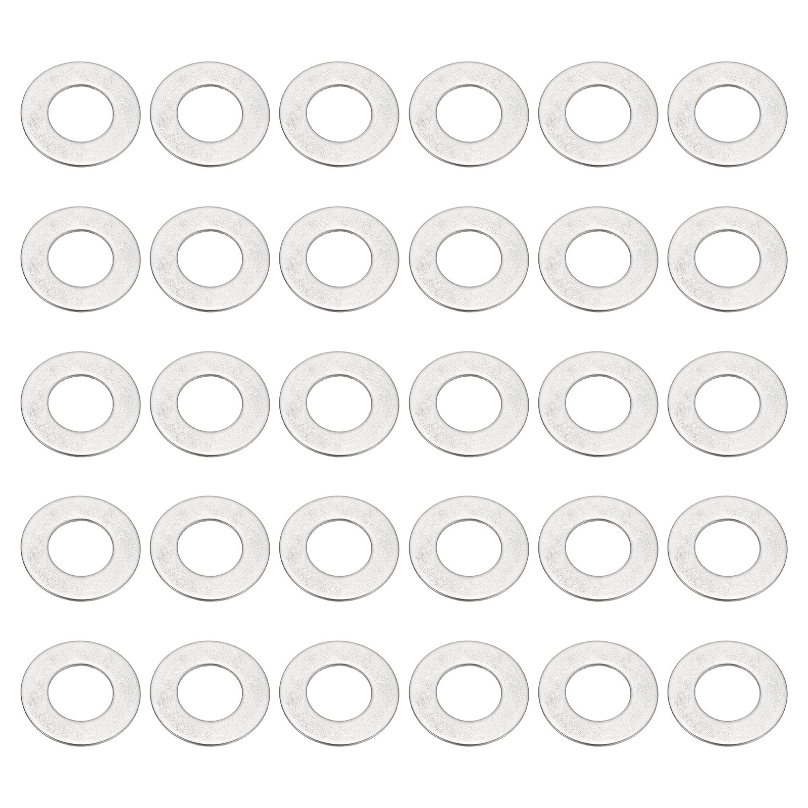 PATIKIL 304 Stainless Steel Flat Washer, 50 Pack 2/5" ID x 4/5" OD x 0.04" Thickness Metal Fender Washers Small Washers for Screws Bolts Assortment