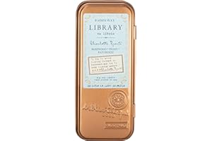 Paddywax Candles Library Collection Scented Candle, Travel Tin, Charlotte Bronte - Rosewood, Peony, & Patchouli