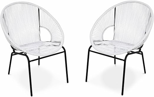 Alice S Garden 2 Designer Chairs White Mexico Set Of 2 Pvc