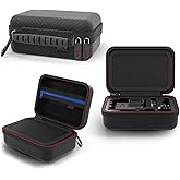 DigiCharge Action Camera Carrying Case for GoPro Lit Hero 13, 12, 11, 10, 9, Max 2 & DJI Osmo Action, Insta360 – EVA Shockproof Travel Storage Bag with Foam Cutouts & Mesh Pocket 6.5x4.5x3 Inch