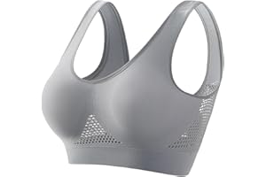 GENERIC Womens Breathable Cool Air Bras No Underwire Lift Up Bralettes High Support Sports Bra Comfortable Mesh Wireless Bra