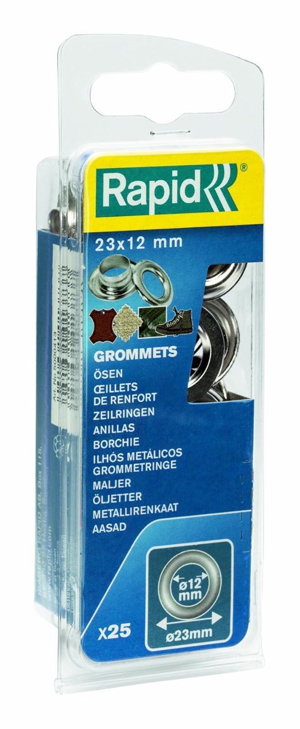 Rapid Grommets for Reinforcing Holes, 12 x 23 mm, 5000413 25 Pieces
