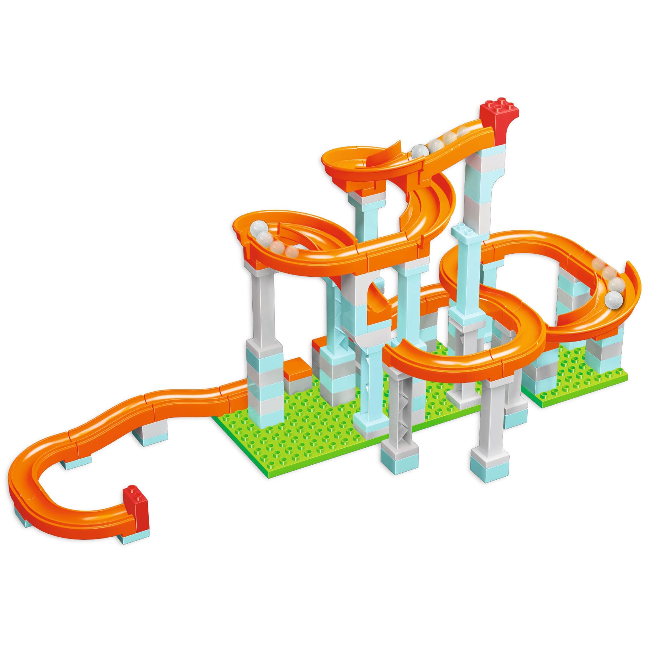 Simba 104114487 Marble Run, 128 Pieces, for Children from 4 Years, 3 Balls, Length 280 cm