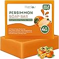 Healov Persimmon Soap Bar for Body Odor Control – Purifying Deodorizing Face & Body Wash for Eliminating Body Odor – Great for Skin Brightening, Hyperpigmentation – Deodorant Soap for Men & Women