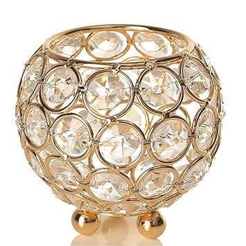 Buy Vincigant Gold Crystal Candle Holders For Thanksgiving Home