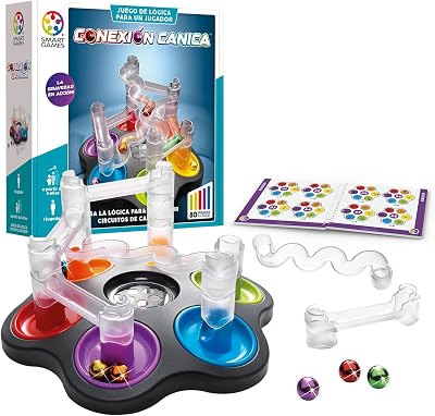 - Conexión Canica | Rompecabezas Niños Y Rompecabezas Adulto con 80 Desafíos Y 6 Canicas| Juegos Niños 8 Años O Más | Juegos Educativos En Solitario