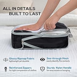 Compression Packing Cubes for Travel, 5 Set Packing