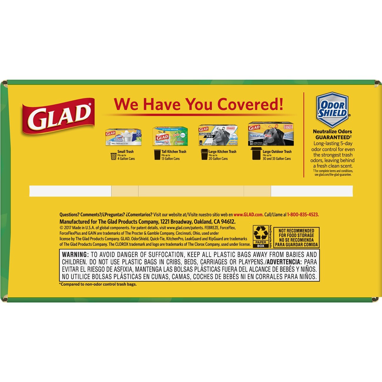 Glad OdorShield Tall Kitchen Drawstring Trash Bags - Gain Original Febreze Freshness - 13 Gallon - 100 Count - Image 9
