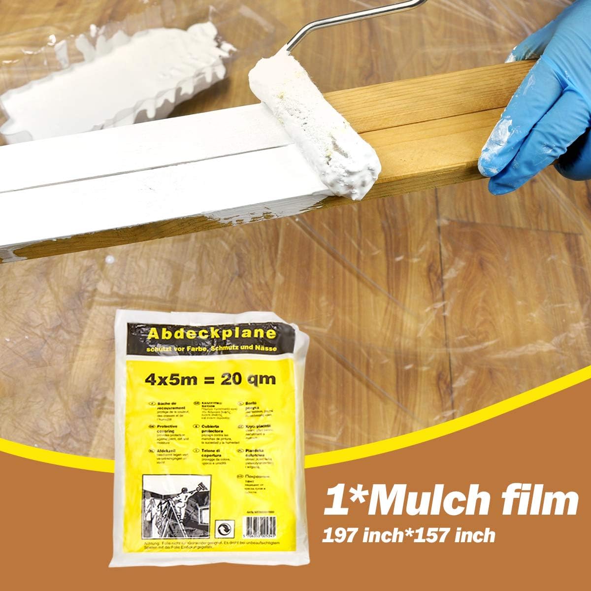 PILOT FISH 17 Pieces Paint Roller Set, 9 Inch 4 Inch Roller Set, Roller Paint Brush Tray Kit, Home Painting Supplies, Interior Paint Roller Brushes, Painting Tools for Indoor Painting - - 