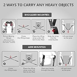 X-Protector Moving Straps - 2 Pairs - Lifting