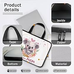 Uasibuni Cute Koala Print Laptop Cases 15Inc for