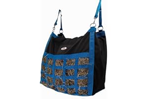 Paris Tack Supreme Slow Feed Top Load Hay Bag with Super Tough Bottom (Black and Turquoise)