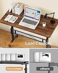 Small Standing Desk Adjustable Height, Mobile Stand