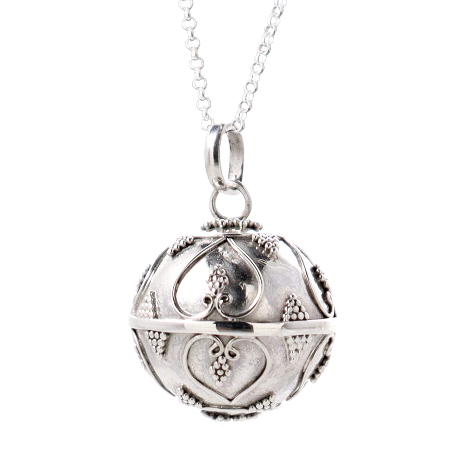 20mm Heart Sterling Silver Harmony Ball Angel Caller Chime